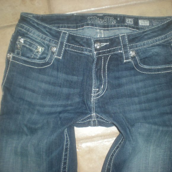 MISS ME Brand Jeans   NWOT  Signature  Straight  Size 28  Buckle - Picture 5 of 8